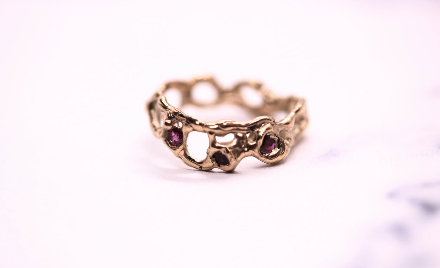 ruby gold jukai ring