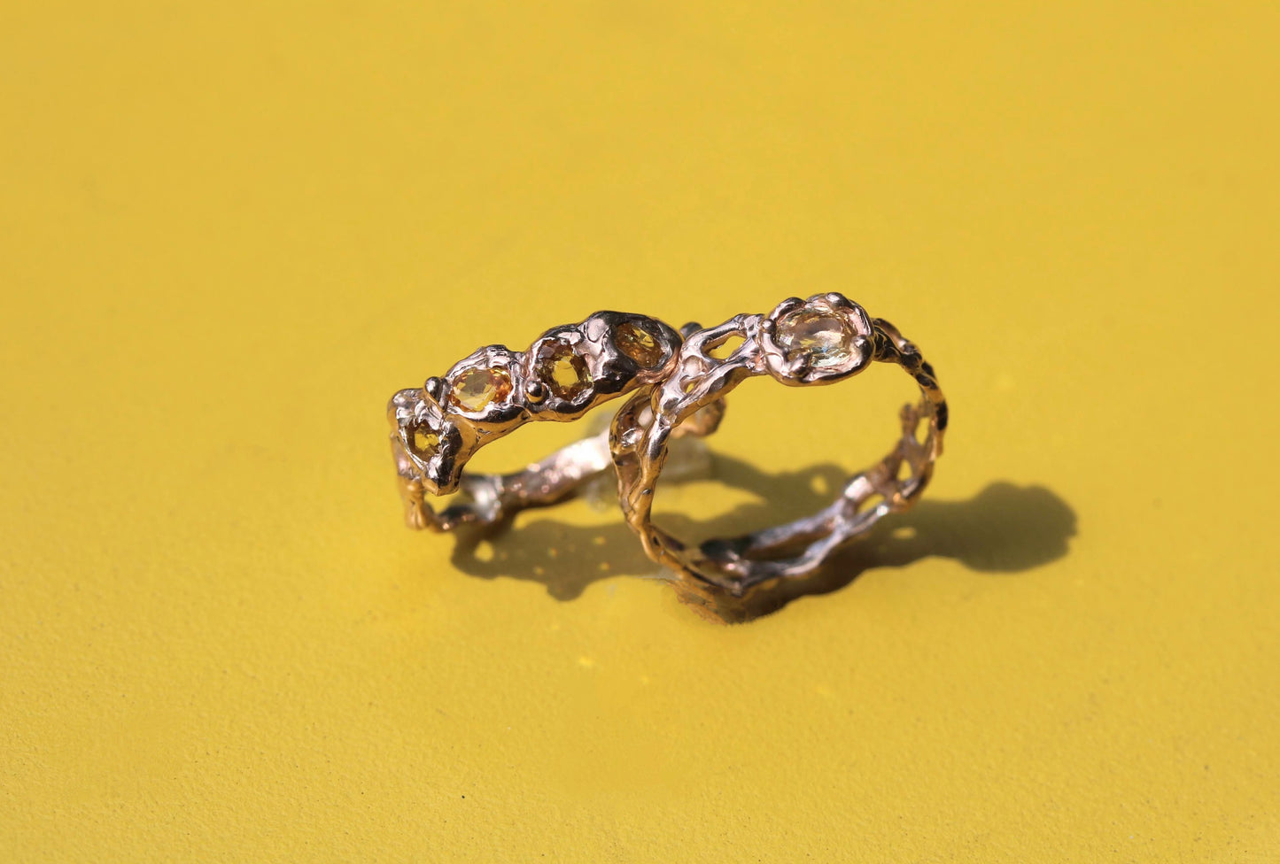 yellow sapphire gold rings
