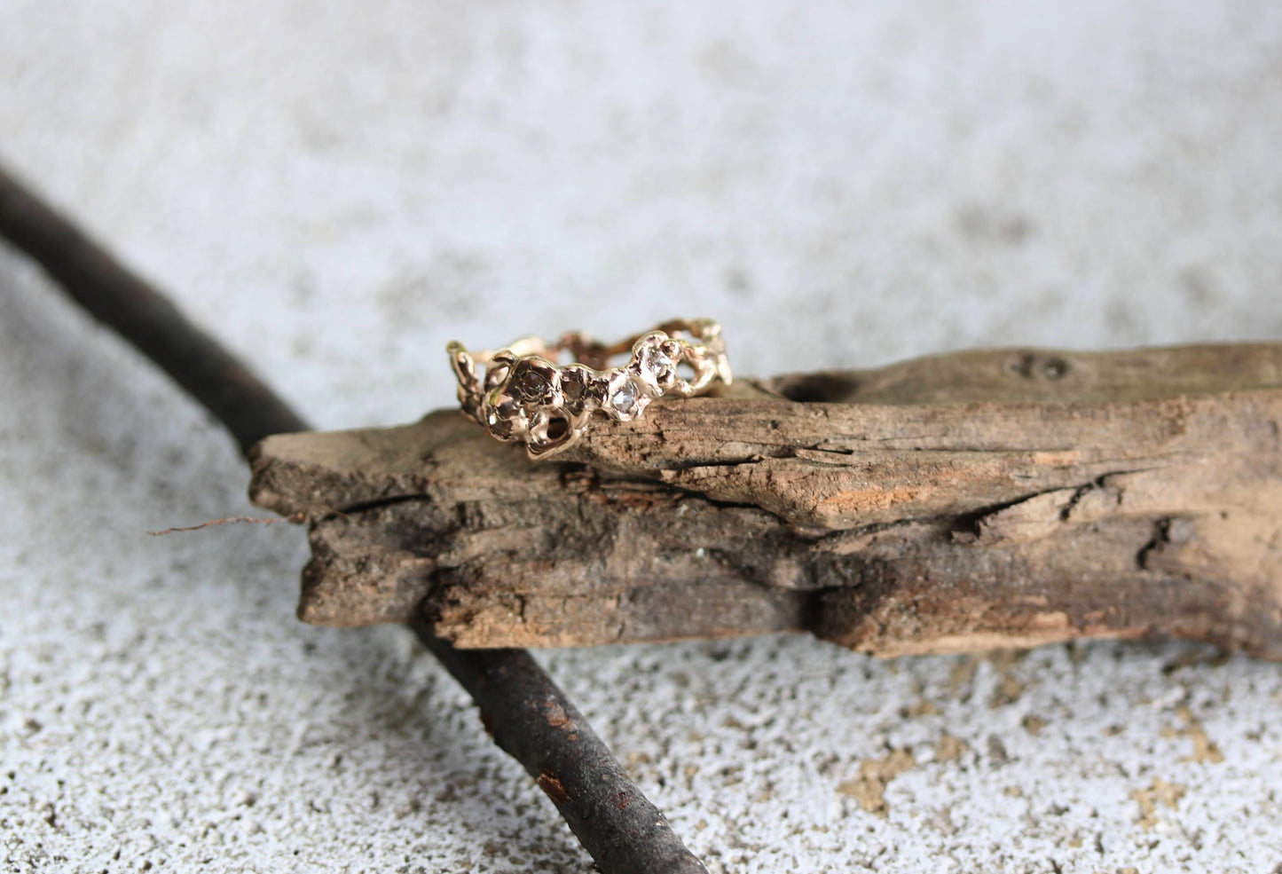 white sapphire pave ring
