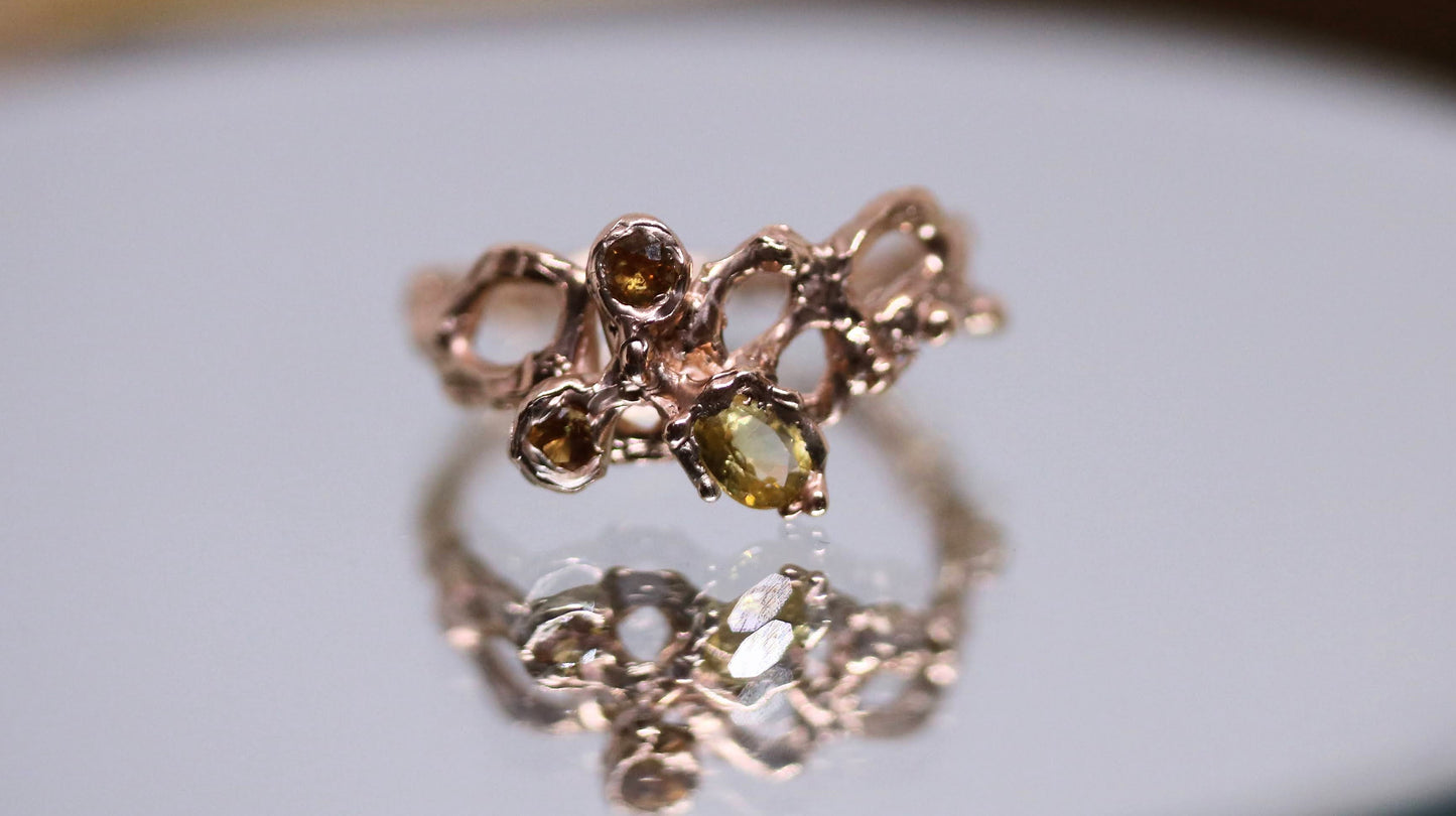 yellow sapphire gold ring
