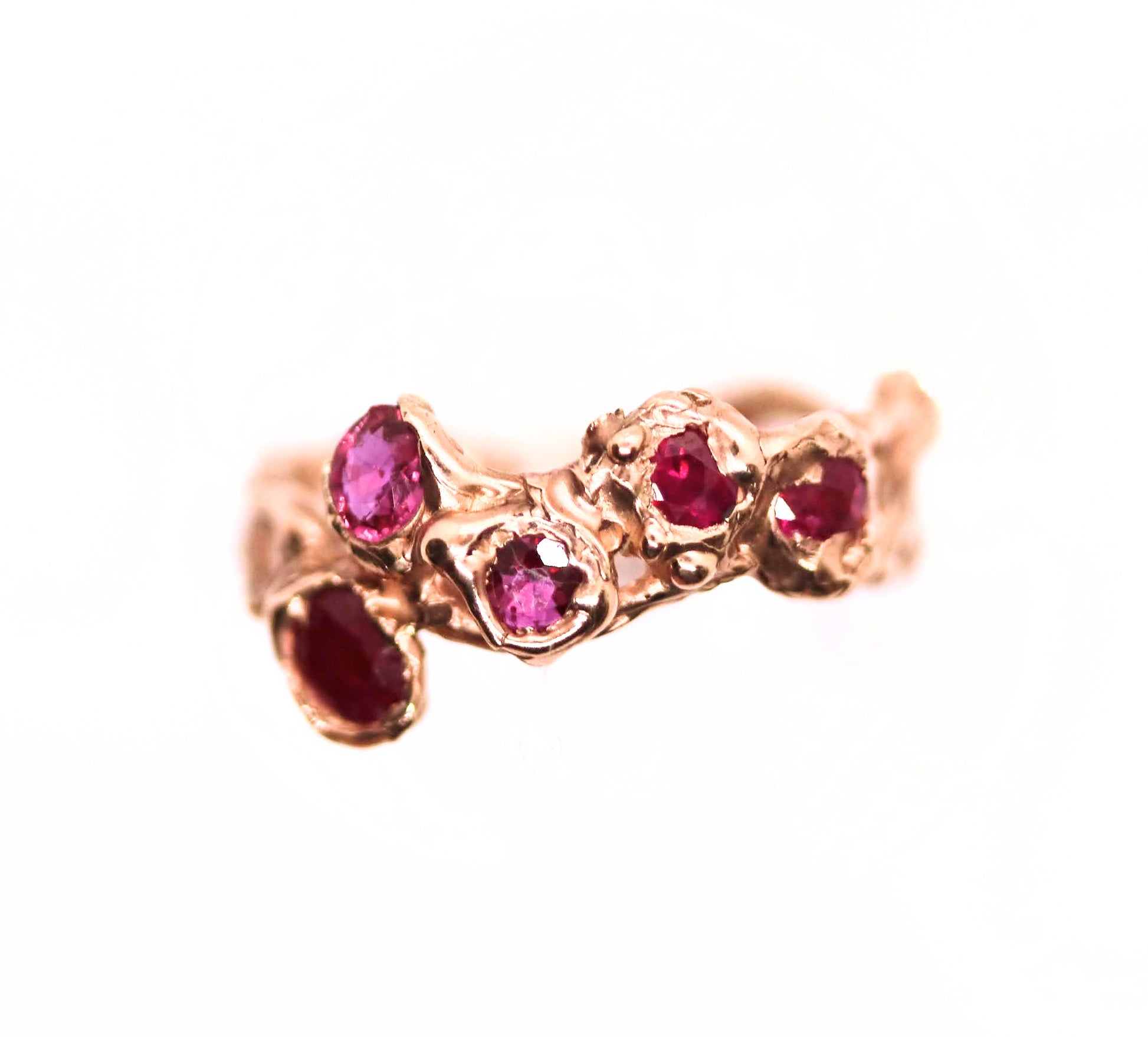 ruby gold statement ring