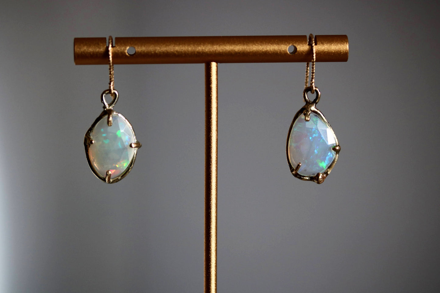 Sliced Opal Earrings