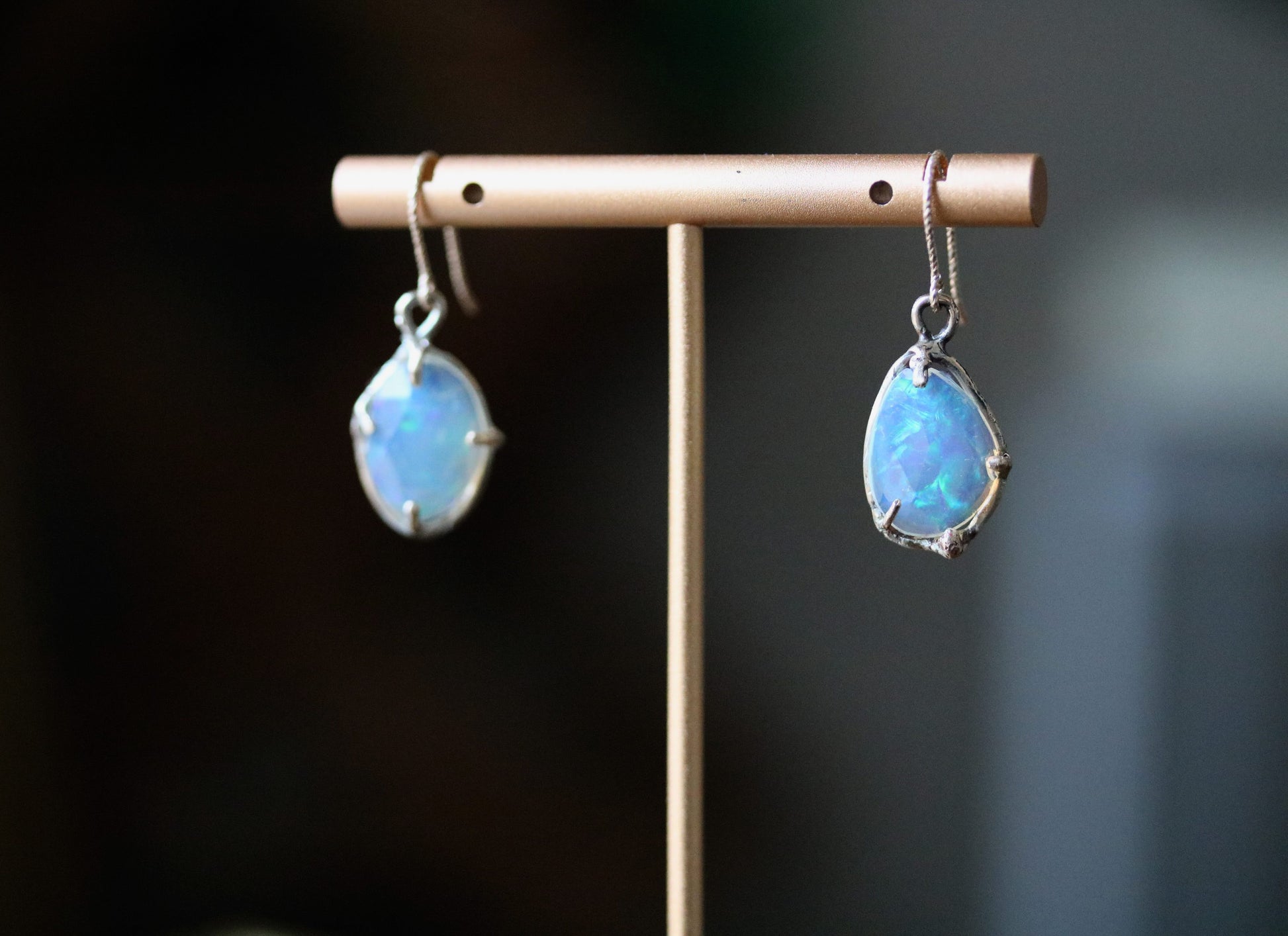 sliced opal earrings
